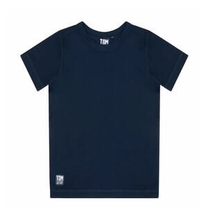 Tom & Teddy Boys Deep Navy Blue Short Sleeve UPF 50+ Rash Guard Top 3/4